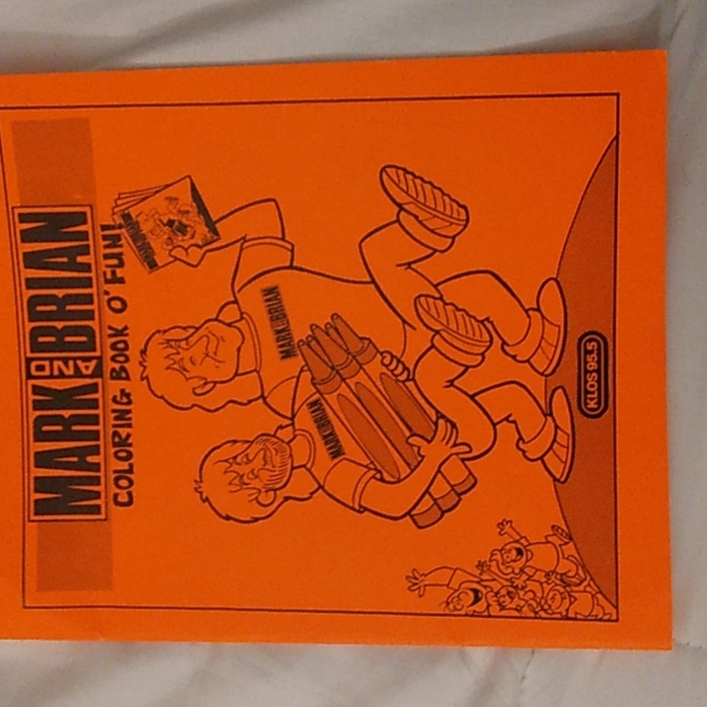 Mark & Brian coloring book.  #KLOS #Mark and Brian #Collectable #95.5